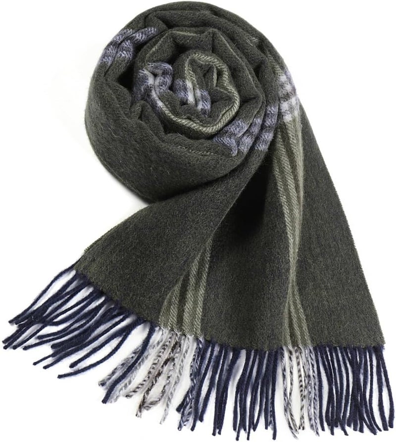 SKNSOFT Winter Wool Plaid Scarf for Men,Women Fashion Tartan Wrap Checkered Scarves - Image 4